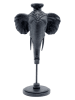 Kare Kerzenständer "Elephant Head" in Schwarz - (B)26 x (H)48,5 x (T)17,5 cm
