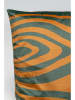 Kare Poduszka "Abstract Shapes" w kolorze szaro-pomarańczowym - 45 x 45 cm