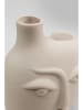 Kare Vase "Spherical Face Left" in Beige - (H)16 cm