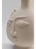 Kare Wazon "Spherical Face Right" w kolorze beżowym - wys. 16 cm