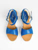 Zapato Leder-Keilsandaletten in Blau