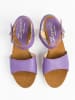 Zapato Skórzane sandały w kolorze fioletowym na koturnie