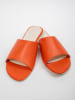 Zapato Leder-Pantoletten in Orange