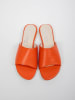 Zapato Leder-Pantoletten in Orange