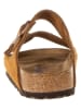 Birkenstock Leren slippers "Arizona" lichtbruin