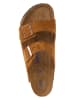 Birkenstock Leren slippers "Arizona" lichtbruin
