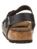 Birkenstock Leder-Sandalen "Milano" in Schwarz - Weite S