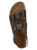 Birkenstock Leren sandalen "Milano" zwart - wijdte S