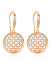 METROPOLITAN Rosévergulde oorhangers met Swarovski-kristallen