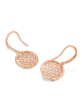 METROPOLITAN Rosévergulde oorhangers met Swarovski-kristallen