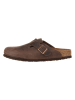 Birkenstock Skórzane chodaki "Boston" w kolorze brązowym