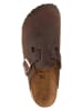 Birkenstock Skórzane chodaki "Boston" w kolorze brązowym