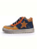 Naturino Leder-Sneakers "Hess" in Dunkelblau/ Orange