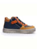 Naturino Leder-Sneakers "Hess" in Dunkelblau/ Orange