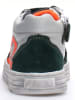 Naturino Skórzane sneakersy "Yarde" w kolorze zielono-białym