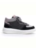Naturino Leren sneakers "Otzar" zwart/lichtroze/grijs
