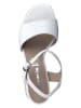 Tamaris Skórzane sandały w kolorze białym
