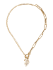 Otazu Vergold. Halskette mit Swarovski Perle - (L)41 cm