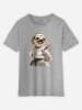 WOOOP Koszulka "Karate Sloth" w kolorze szarym