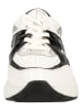Caprice Leder-Sneakers in Weiß/ Schwarz