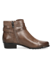 Caprice Leren enkelboots lichtbruin