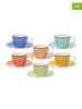 Tognana 6er-Set: Tassen "Iris Kaleido" in Bunt - 80 ml