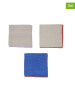 OYOY living design 3er-Set: Spültücher "Mundus" in Grau/ Blau - (L)30 x (B)30 cm
