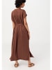 Hessnatur Lniana sukienka w kolorze brązowym