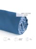 maison héritage PARIS Satin-Spannbettlaken in Blau