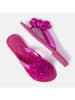 Lazamani Leren teenslippers roze