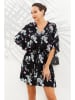 Milan Kiss Kleid in Schwarz/ Hellblau