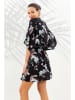 Milan Kiss Kleid in Schwarz/ Hellblau