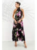 Milan Kiss Kleid in Schwarz/ Lila/ Creme