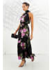 Milan Kiss Kleid in Schwarz/ Lila/ Creme