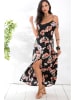 Milan Kiss Kleid in Schwarz/ Apricot