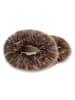 UGG Skórzane botki "Posh Mini Fur" w kolorze jasnobrązowym