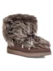 UGG Skórzane botki "Posh Mini Fur" w kolorze brązowym