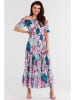 Awama Kleid in Blau/ Rosa
