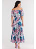 Awama Kleid in Blau/ Rosa