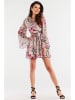 Awama Kleid in Beige/ Pink