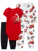 carter's 3-delige outfit wit/rood/zwart