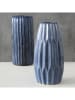 Boltze 2er-Set: Vasen "Aquarel" in Blau - (H)24 cm