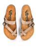 Moosefield Skórzane sandały w kolorze beżowym