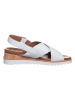 Ara Shoes Leder-Keilsandaletten in Weiß