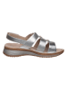Ara Shoes Skórzane sandały w kolorze srebrnym