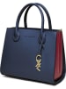 CXL by Christian Lacroix Leder-Henkeltasche "Montaigne" in Blau - (B)32 x (H)26 x (T)15 cm