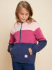 lamino Sweatjacke in Dunkelblau/ Pink/ Rosa