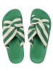 Flip Flop Pantoletten "Twist" in Grün/ Creme