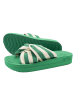Flip Flop Pantoletten "Twist" in Grün/ Creme