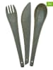 koziol 3tlg. Besteckset "Rio" in Grau - (L)19 cm
